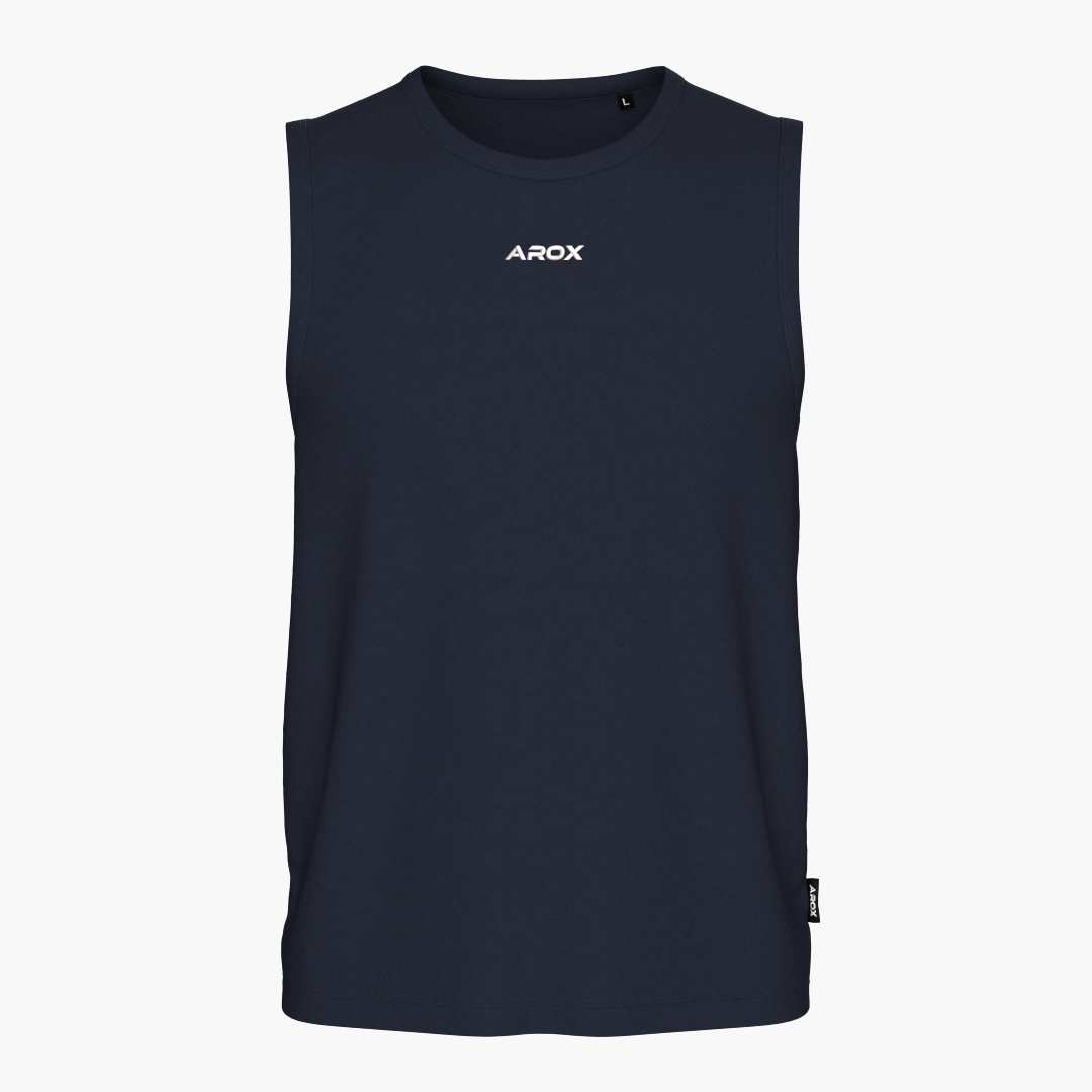 SportsTech herre no sleeve navy blå
