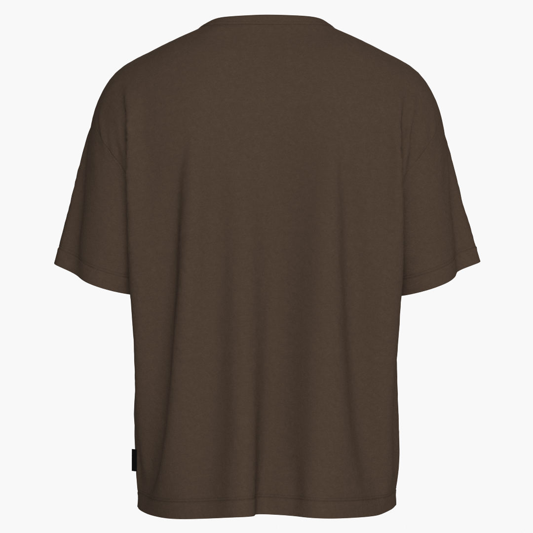 SportsTech oversized t-shirt mørkebrun